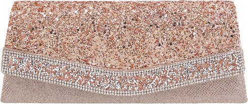Naimo Flap Dazzling Clutch Bag Evening Bag With Detachable Chain...