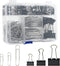 Binder Clips Paper Clips Assorted Sizes, 340pcs Black Binder Clips Jumbo Paperclips Set, Large Paper Clips for Office, School Supplies, Binder & P...