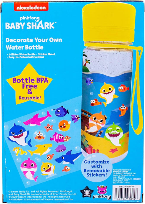 Horizon Group USA Baby Shark Create Your Own Water Bottle, Color Your Own Water Bottle, Great For Travel & Road Trips, Sports & School, Creative G...