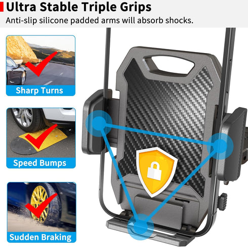 APPS2Car Sturdy CD Slot Phone Mount with One Hand Operation Design, Hands-Free Car Phone Holder Universally Compatible with All iPhone & Android C...