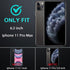 for iPhone 11 Pro Max Case, Military Grade 3 in 1 Heavy Duty Shockproof/Drop Proof/Dust Proof Case with 2Pcs Tempered Glass Screen Protector (Blac...