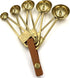 XINLI Measuring cups and spoons set, stainless steel with durable copper plating, plus brown leather buckle...