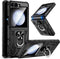 Caka for Z Flip 5 Case, Galaxy Z Flip 5 Case with Screen Protector & Hinge Protection & 360°Rotate Ring Stand, Full Body Protective Case for Samsu...
