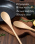 MORGLES 5PCS Wooden Spoons for Cooking, 12 inches Long Handle Spoons for Mixing,Tasting Stirring food, Large Wooden Cooking Utensils for Cooking a...