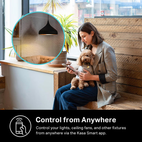 Kasa Smart Dimmer Switch HS220, Single Pole, Needs Neutral Wire, 2.4GHz Wi-Fi Light Switch Compatible with Alexa and Google Home, UL Certified, No...