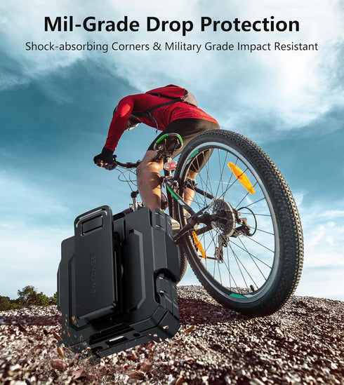 FNTCASE for Samsung Galaxy Z-Flip5 Case: Military Grade Drop Protection Shockproof Cell Phone Cover with Belt Clip Holster & Kickstand | Protectiv...