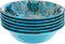 Radiance Teal Melamine 7.5" All Purpose Bowl Set of 6 – Deep Break-Resistant Bowls for Salad, Soup, Pasta, Snacks – Dishwasher Safe, Indoor/Outdoo...