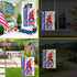 Solar LED Yard Garden Flags, All Seasons Garden Flags Banner 12x18 Double Sided, Welcome Garden Flags for Outside Outdoors Patio Lawn Yard Decorat...