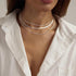 3PCS 18K Gold Plated Layered Necklaces for Women, Bead Coin Bar Pendant Necklace Set- Chain, Choker & Layered Snake Necklaces -Dainty Gold/Silver ...