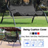 3 Seats Swing Chair Hammock Seat Cushion Cover, 59.1x19.7x3.9 inch Garden Courtyard Outdoor Waterproof Polyester Taffeta Swing Seat Cover (Black)...