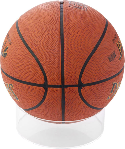 Plymor Clear Acrylic Beveled Ball or Sphere Display Holder Stand, 2.5" H x 7" W...