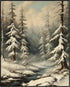 Posterizer 1 pcs-beautiful snowy scenary in winter -7-Landscape & Nature Art-GIft for Men Women Teens-Living Room Bedroom Decor- unframed wall art...