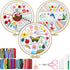 TINDTOP 3 Sets Beginners Embroidery Stitch Practice kit, Embroidery Kit for Beginners Include Embroidery Cloth Hoops Threads for Craft Lover Hand ...