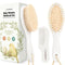 Baby Hair Brush and Comb Set for Newborn - Wooden Baby Hair Brush Set with Soft Goat Bristle, Baby Brush Set for Newborns, Baby Brush and Comb Set...