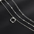 Silver Layered Necklaces for Women, Stackable Dainty Silver Choker Necklaces for Women Trendy Layering Circle Bar Pendant Chain Necklace Fashion J...