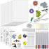 GOLDGE 218 Pcs Shrink Plastic Sheets Kit: 15 Plastic Sheets, Keychains, Hole Punch, and Pencils for Creative Crafts. Ideal for Kids and DIY Projec...