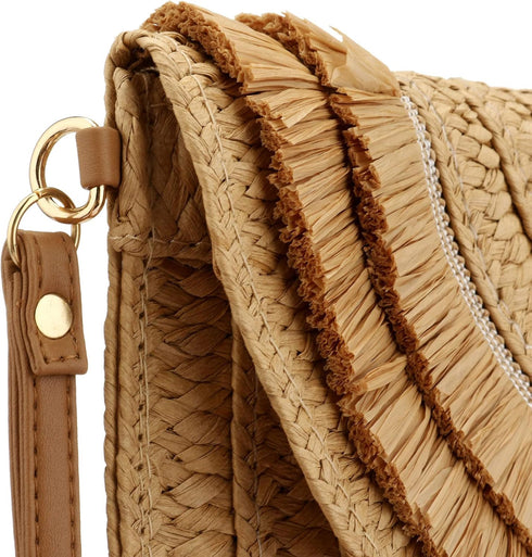 Gets Straw Clutch, Straw Clutch Women Hand-woven for Summer Beach Envelope Clutch Purse Wallet...