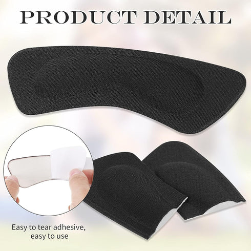 Hotop 6 Pairs Heel Cushion Pads for Women Adhesive Heel Grips Stickers Liner Inserts Ankle Protector for Loose Shoes Back(Black, White)...