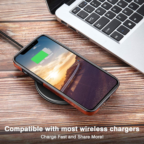 LOHASIC Compatible with iPhone 12 Pro Max Case, Slim Luxury PU Leather Non-Slip Grip Rugged Bumper Shockproof Full Body Protective Cover Phone Cas...