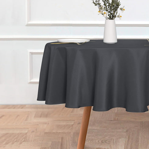 sancua Round Tablecloth - 60 Inch - Water Resistant Spill Proof Washable Polyester Table Cloth Decorative Fabric Table Cover for Dining Tables, Bu...