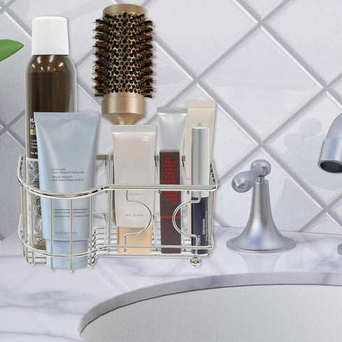 Simple Houseware Multi-Functional 6 Slots Toothbrush Holder, Chrome...