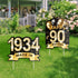 2Pcs 90th Birthday Yard Sign Decorations with Stakes, Large Size 16'' Black Gold Happy 90th Birthday Made in 1934 Waterproof Outdoor Lawn Signs De...