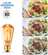 ANWIO Vintage Edison Light Bulb ST21 LED Filament Bulb 5W(40 Watt Equivalent) Dimmable 2500K (Amber Glow) Warm White E26 Medium Base, Amber Glass ...