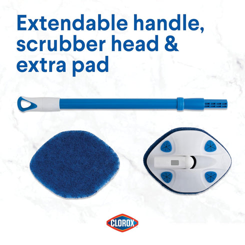 Clorox Extendable Tub and Tile Scrubber with Extra Pad...