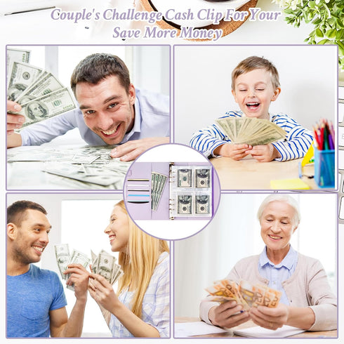 Savings binder challenge $5,050 with a 100 envelope challenge binder. A5 Savings Binder,budget planning booklet, goal challenge tracker, and day l...