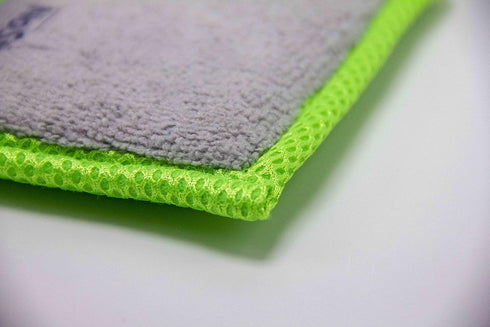 Kitchen Sponge | Odor Resistant, Non-Scratch Microfiber Mesh and Terry Cloth Sponge, No Odor, Long Lasting Odor Protection | Durable Odor Free Lif...