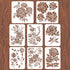 8pcs Peony Wall Stencils for Painting 11.7x8.3" Tile Stencil Set Reusable Plastic Wall Stencils Template for Painting on Wood Wall Furniture Floor...