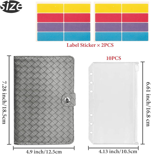 LIZIMANDU Cash Envelopes for Budgeting,Budget Binder with 12Pcs Budget Planner with Cash Envelopes,Money Organizer for Cash,PU Leather A6 Binder f...