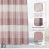 Dainty Home Waffle Weave Shower Curtain - Ombre Striped Pattern in Blush 70" x 72" - Water Resistant Polyester Blend, Washable Shower Curtain - Pe...