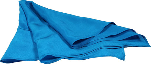 Fine Royal Blue 100% Silk Pocket Square Full-Sized 16"x16"...