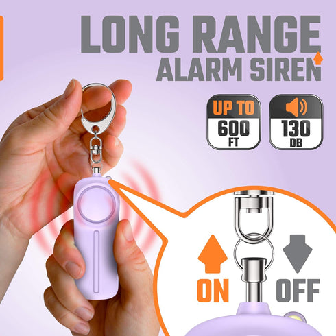 Self Defense Safesound Personal Alarm Keychain – 130 dB Siren Safety Protection Device with LED Light – Emergency Security Alert Key Chain Whistle...