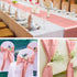 Aneco 4 Pack Satin Table Runner 12 x 108 Inch Long Bright Silk and Smooth Fabric Party Table Runner for Wedding Banquet Party Decoration- Rose Gol...