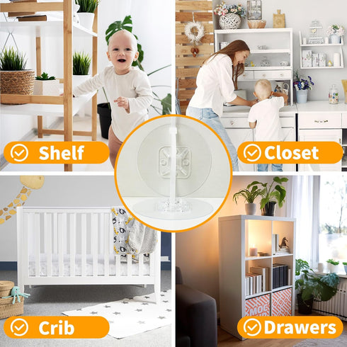 Belle&Beau 32 Pack Furniture Anchors, No-Drill Upgraded Adhesive Straps for Baby Proofing, 180 lbs Load, Anti-Tip & Earthquake Resistant, Includes...