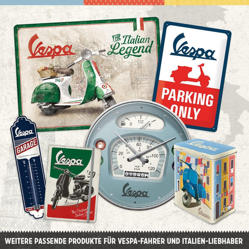 Nostalgic-Art Retro Fridge Magnets, 9 Pieces, Vespa – Model Chart – Gift idea for Scooter Fans, Official License Product (OLP), Magnet Set for Not...