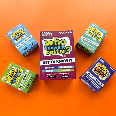 QUOKKA Fun Board Game for 8 10 Year Olds - Family Card Game for Kids Ages 6 7 & Adults - Who Knows Me Better | Guess Questions | Easy to Learn - G...
