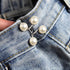 Jean Button Pins, Adjustable Jean Button, Detachable Jean Button Pin, No Sewing Required, Perfect Fit Instant Jean Button.(White Pearl)...