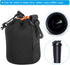 PATIKIL Camera Lens Bag, 3.5" IDx5.5 H Drawstring Lens Pouch with Thick Protective Neoprene, Lens Case for DSLR Camera Lens, Water Coffee Cups, Bl...