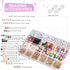 Greentime 8640PCS Clay Beads for Bracelet Making, 48 Colors Flat Round PolymerBeads Spacer Heishi Beads with 312pcs Letter Beads and 535pcs Pendan...