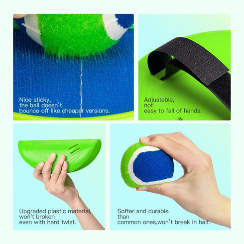 EVERICH TOY Beach Toys Outdoor Games for Kids Ages 3-10-Yard Lawn Games Ball Catch Games Paddle Toss-Upgraded Version Outside Games for Kids/Famil...
