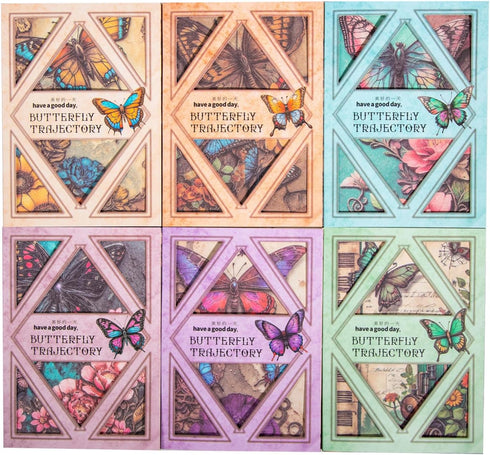 180Pcs Vintage Butterfly Scrapbook Paper, Vintage Scrapbooking Supplies DIY Paper Stickers Craft Kits Collage Materials for Junk Journal, Notebook...
