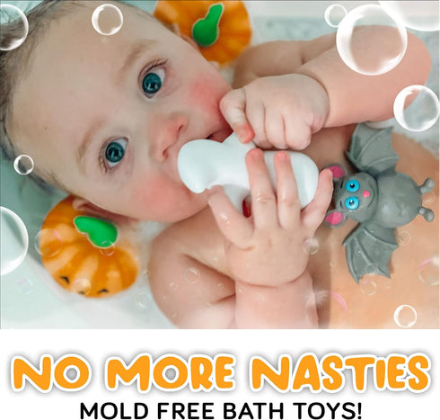 Halloween Mold Free Bath Toys for Babies and Toddlers, Animal No Hole Bath Toys, Bath Toys no Mold for Tub,Beach,Pool, BPA-Free, Infant Bath Toys ...