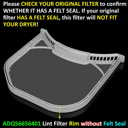 Jolaxy ADQ56656401 Lint Filter Replacement for LG & Kenmore Dryers (Specific Models), Ultra Durable Dryer Lint Screen Trap, Compatible with Part Number ADQ566564 AP4457244 PS3531962