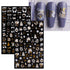 JMEOWIO 8 Sheets Christmas Glitter Nail Art Stickers Decals Self-Adhesive Pegatinas Uñas Snowflake Xmas Winter Holiday Cute Gold White Nail Suppli...