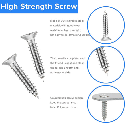 40 Pcs Stainless Straight Bracket (1.57*0.63 inch) Flat Straight Braces, Metal Fixed Connecting Plate, Can be Used to Repair Furniture, Bookcase, ...