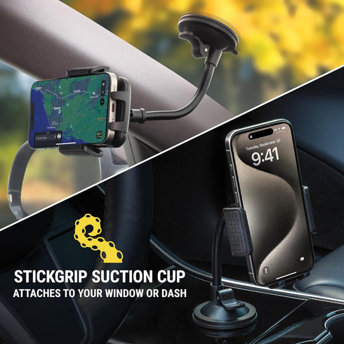 Scosche SUHVWDL-2XCES0 Universal Cell Phone Mount, Rotatable Hands-Free Car Air Vent/Dashboard/Windshield Suction Cup Phone Holder Stand Compatibl...