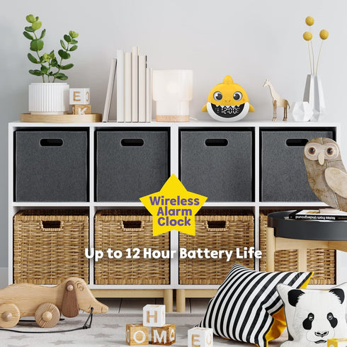 Core Innovations Baby Shark Alarm Clock and Bluetooth Speaker, Yellow...